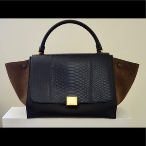 CELINE Céline Midnight Python Bag